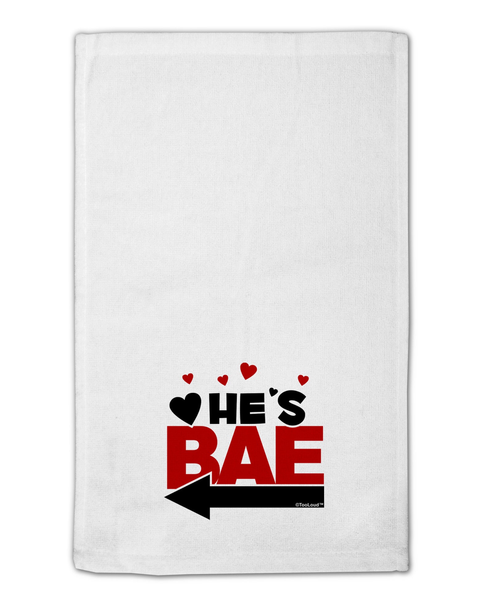 He's BAE - Left Arrow 11&#x22;x18&#x22; Dish Fingertip Towel-Fingertip Towel-TooLoud-White-Davson Sales