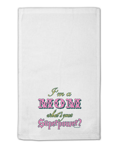 I'm a Mom - What's Your Superpower - Pink 11&#x22;x18&#x22; Dish Fingertip Towel by TooLoud-Fingertip Towel-TooLoud-White-Davson Sales