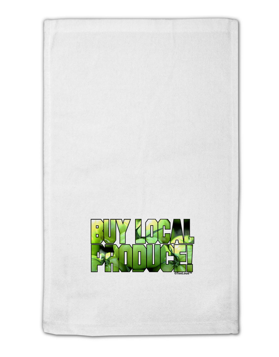 Buy Local - Green Tomatoes Text 11&#x22;x18&#x22; Dish Fingertip Towel-Fingertip Towel-TooLoud-White-Davson Sales