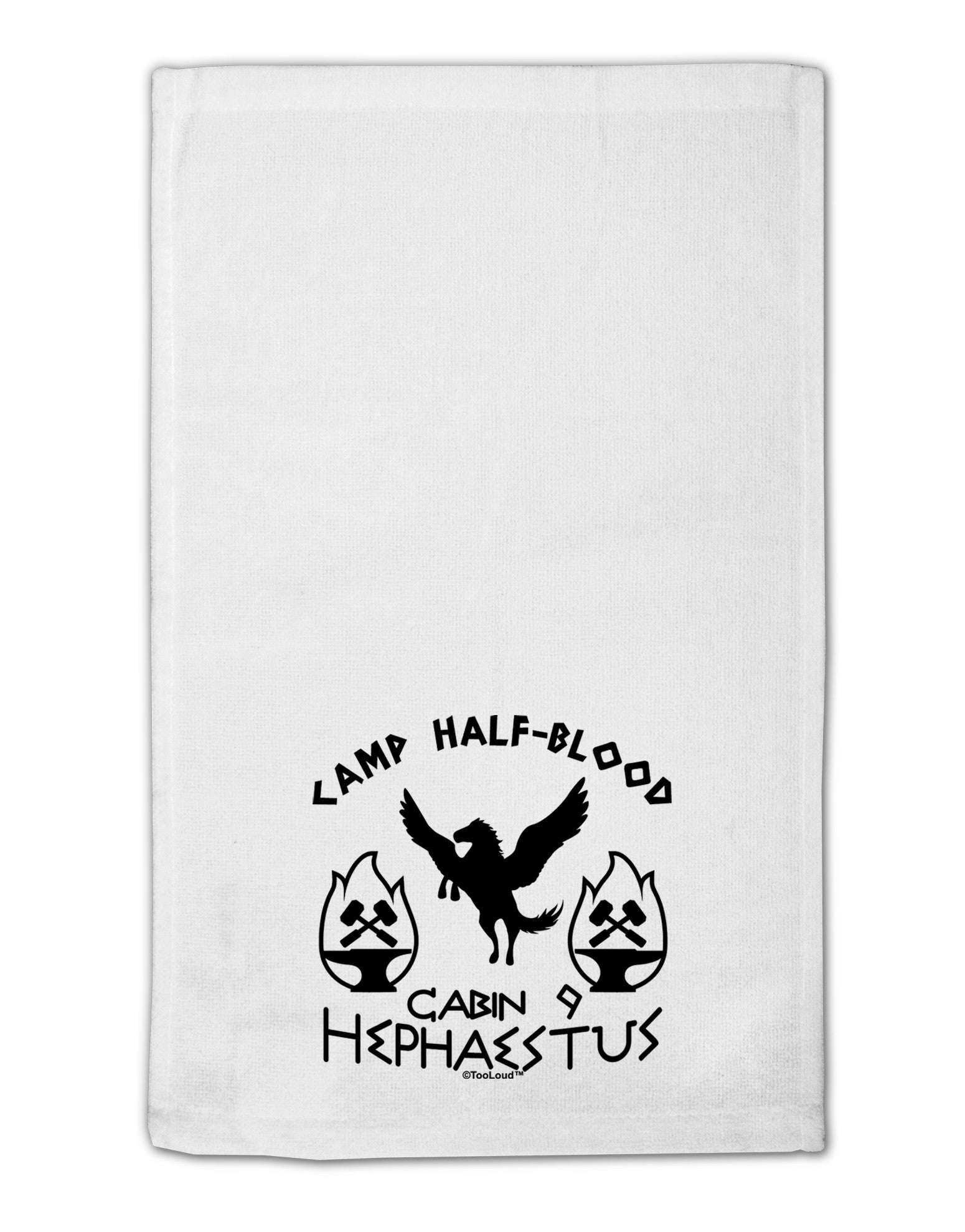 Cabin 9 Hephaestus Half Blood 11&#x22;x18&#x22; Dish Fingertip Towel-Fingertip Towel-TooLoud-White-Davson Sales