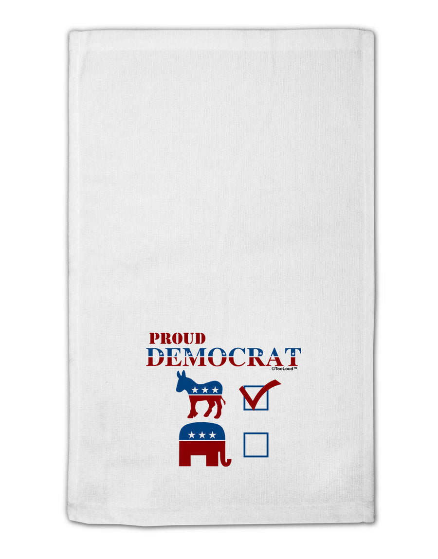 Proud Democrat Checkmark 11&#x22;x18&#x22; Dish Fingertip Towel-Fingertip Towel-TooLoud-White-Davson Sales