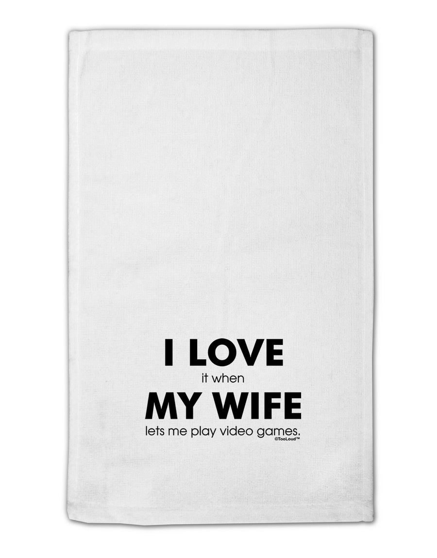 I Love My Wife Videogames 11&#x22;x18&#x22; Dish Fingertip Towel-Fingertip Towel-TooLoud-White-Davson Sales