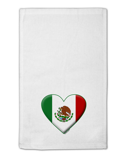 Mexican Flag Heart - Beveled 11&#x22;x18&#x22; Dish Fingertip Towel by TooLoud-Fingertip Towel-TooLoud-White-Davson Sales