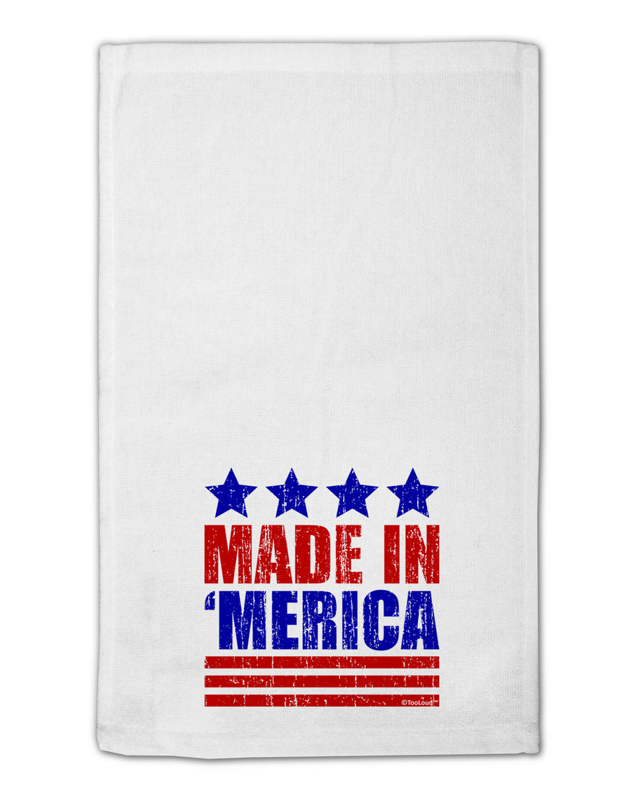 Made in Merica - Stars and Stripes Color Design 11&#x22;x18&#x22; Dish Fingertip Towel-Fingertip Towel-TooLoud-White-Davson Sales