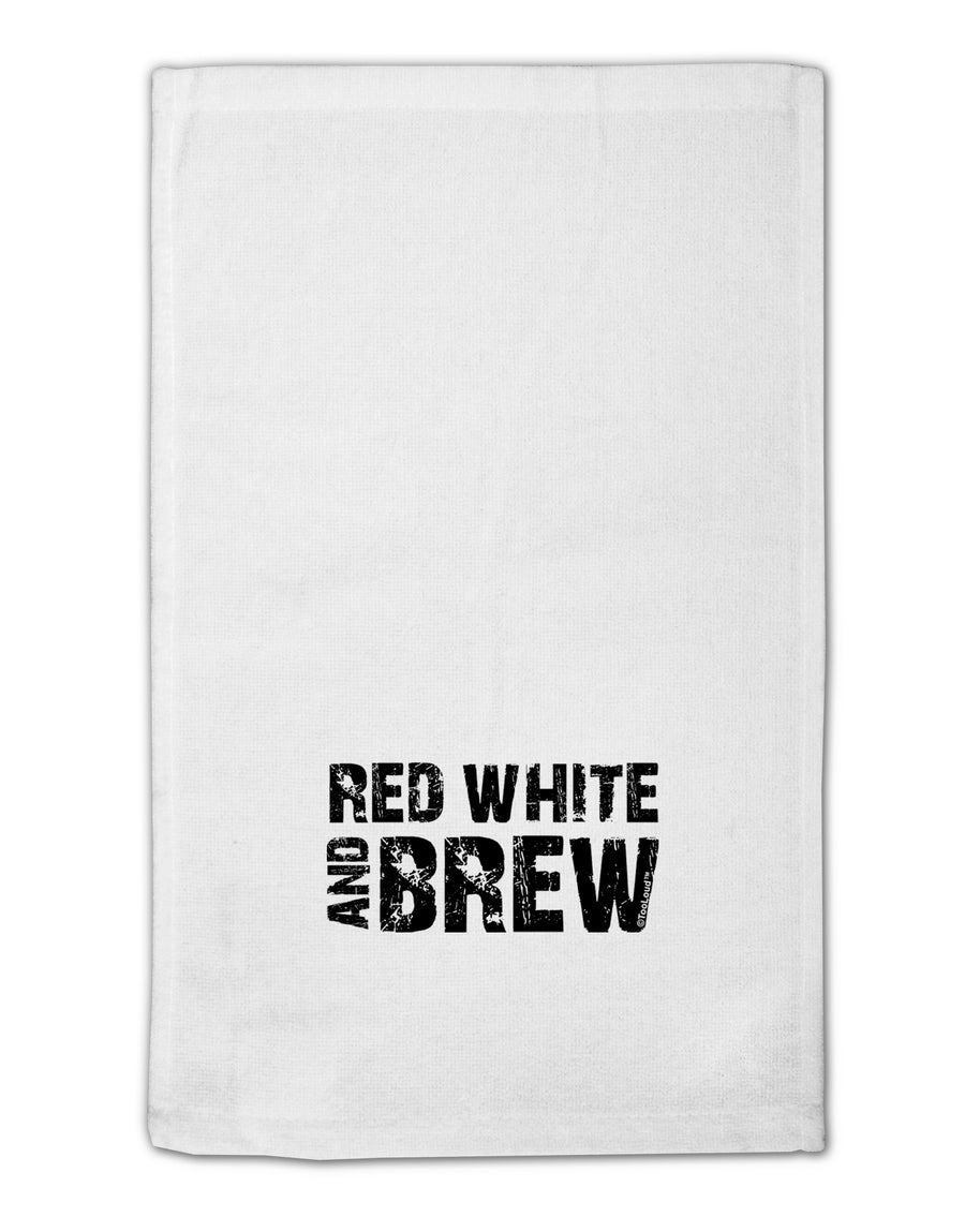 Red White and Brew 11&#x22;x18&#x22; Dish Fingertip Towel by TooLoud-Fingertip Towel-TooLoud-White-Davson Sales