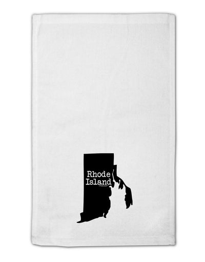 Rhode Island - United States Shape 11&#x22;x18&#x22; Dish Fingertip Towel by TooLoud-Fingertip Towel-TooLoud-White-Davson Sales