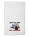 Save the Reef - Eat Lionfish 11&#x22;x18&#x22; Dish Fingertip Towel-Fingertip Towel-TooLoud-White-Davson Sales