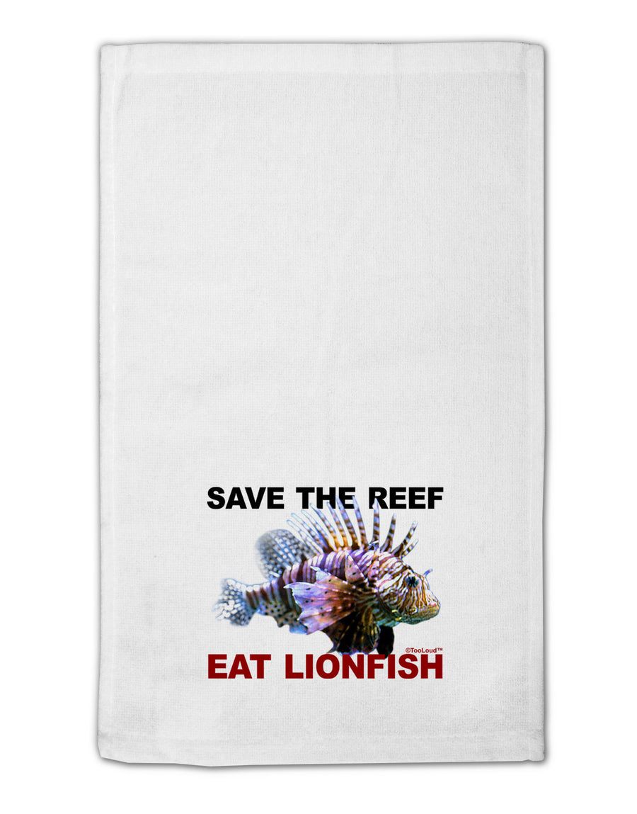 Save the Reef - Eat Lionfish 11&#x22;x18&#x22; Dish Fingertip Towel-Fingertip Towel-TooLoud-White-Davson Sales