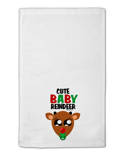 Cute Baby Reindeer Matching Deer 11&#x22;x18&#x22; Dish Fingertip Towel-Fingertip Towel-TooLoud-White-Davson Sales