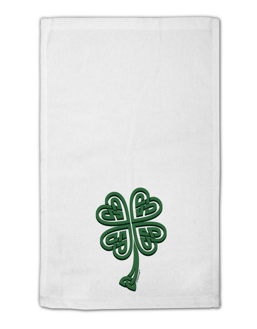 3D Style Celtic Knot 4 Leaf Clover 11&#x22;x18&#x22; Dish Fingertip Towel-Fingertip Towel-TooLoud-White-Davson Sales