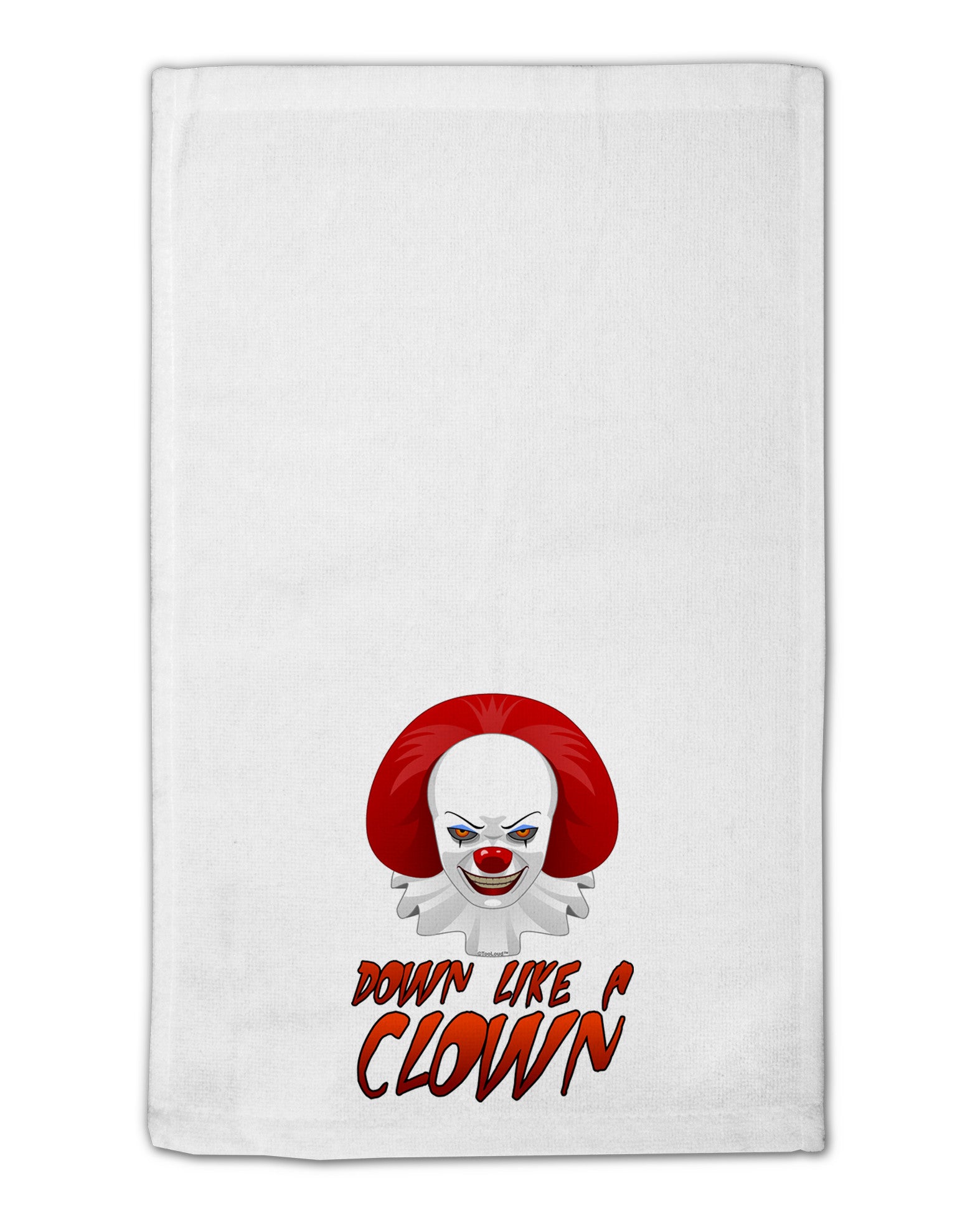 Down Like a Clown 11&#x22;x18&#x22; Dish Fingertip Towel-Fingertip Towel-TooLoud-White-Davson Sales