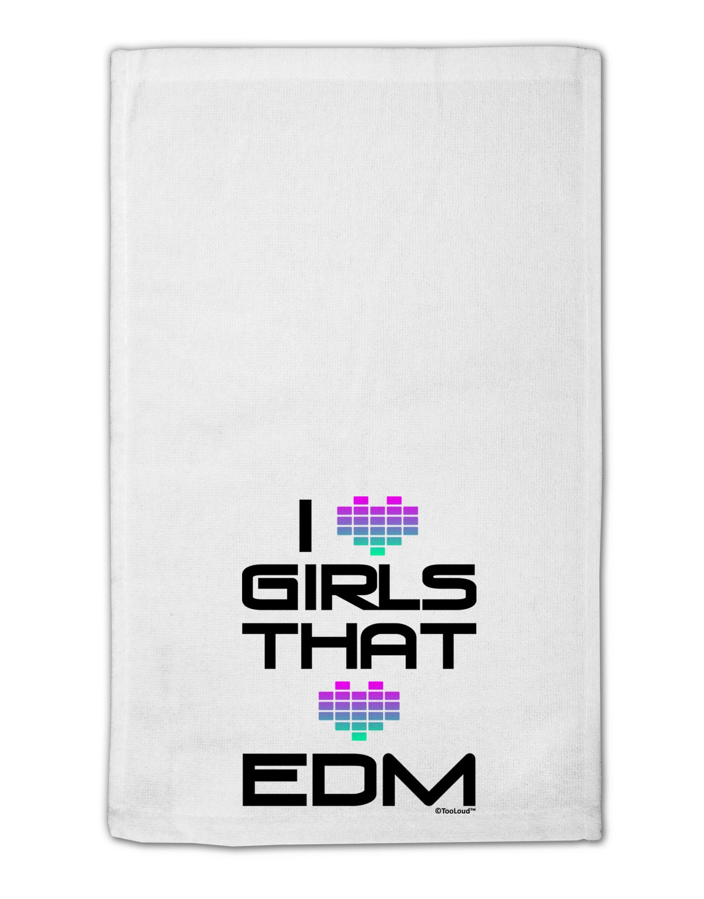 I Heart Girls That Heart EDM 11&#x22;x18&#x22; Dish Fingertip Towel-Fingertip Towel-TooLoud-White-Davson Sales