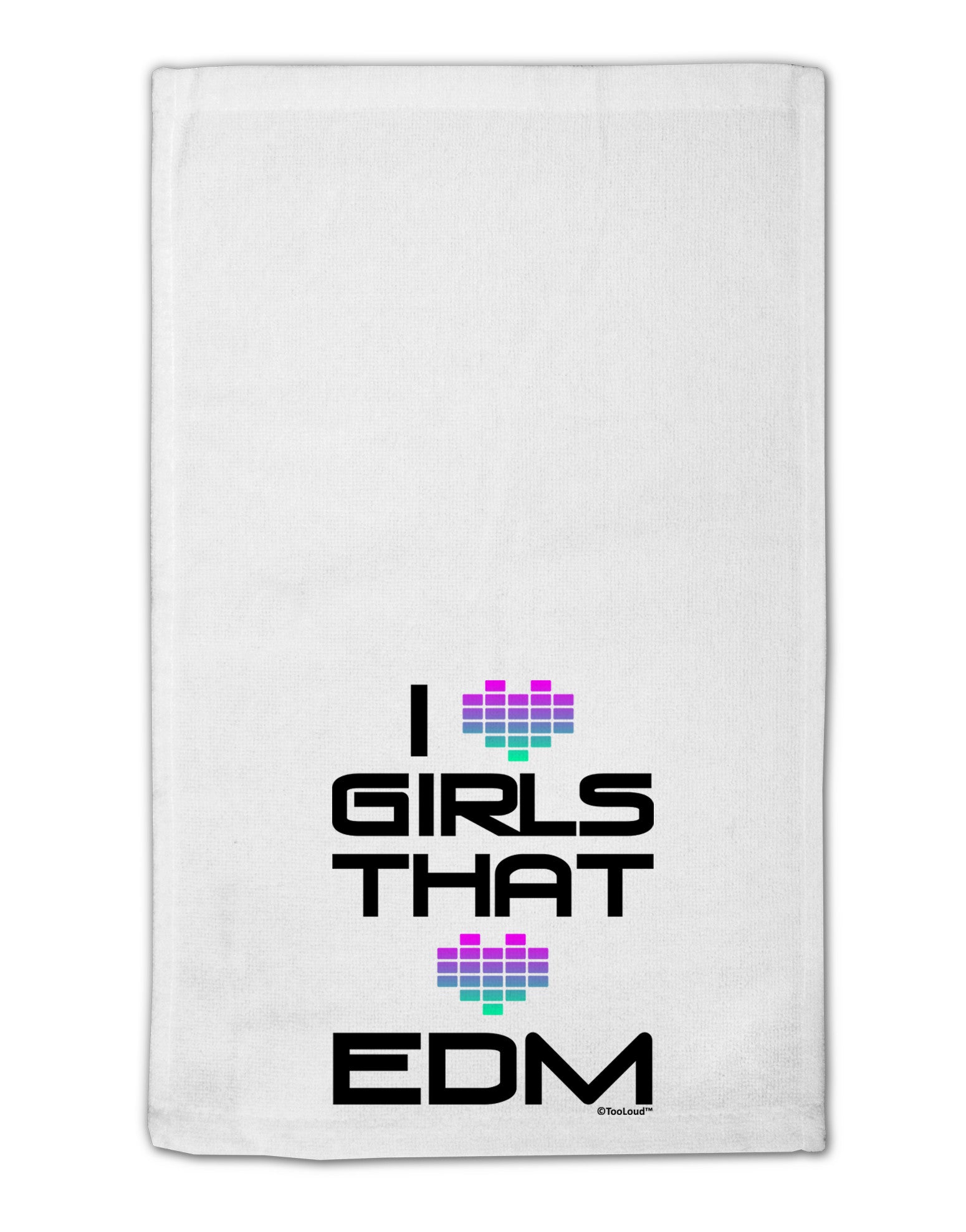 I Heart Girls That Heart EDM 11&#x22;x18&#x22; Dish Fingertip Towel-Fingertip Towel-TooLoud-White-Davson Sales