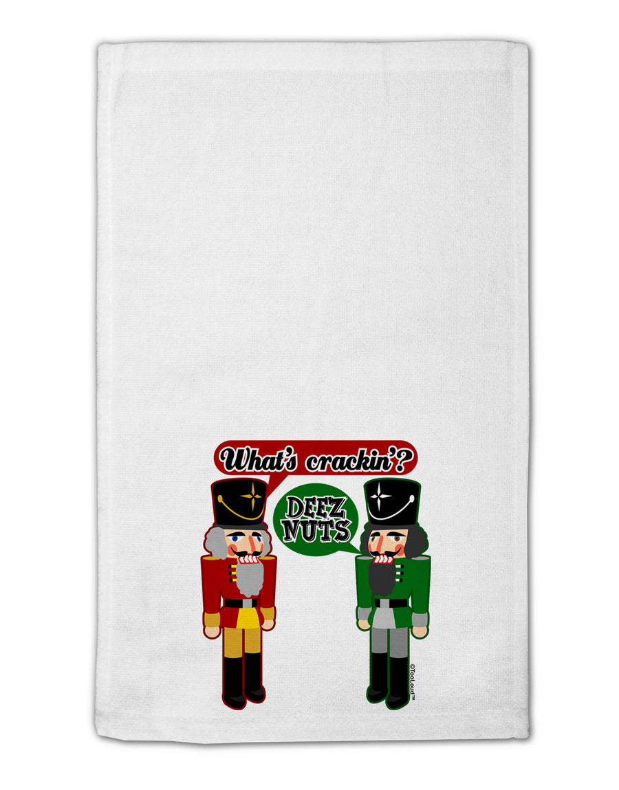 Whats Crackin - Deez Nuts 11&#x22;x18&#x22; Dish Fingertip Towel by TooLoud-TooLoud-White-Davson Sales