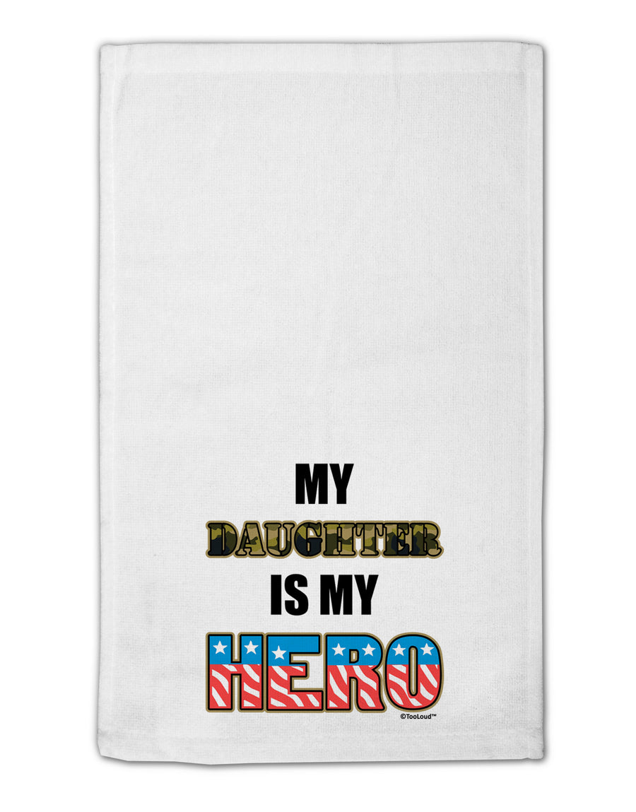 My Daughter is My Hero - Armed Forces 11&#x22;x18&#x22; Dish Fingertip Towel by TooLoud-Fingertip Towel-TooLoud-White-Davson Sales