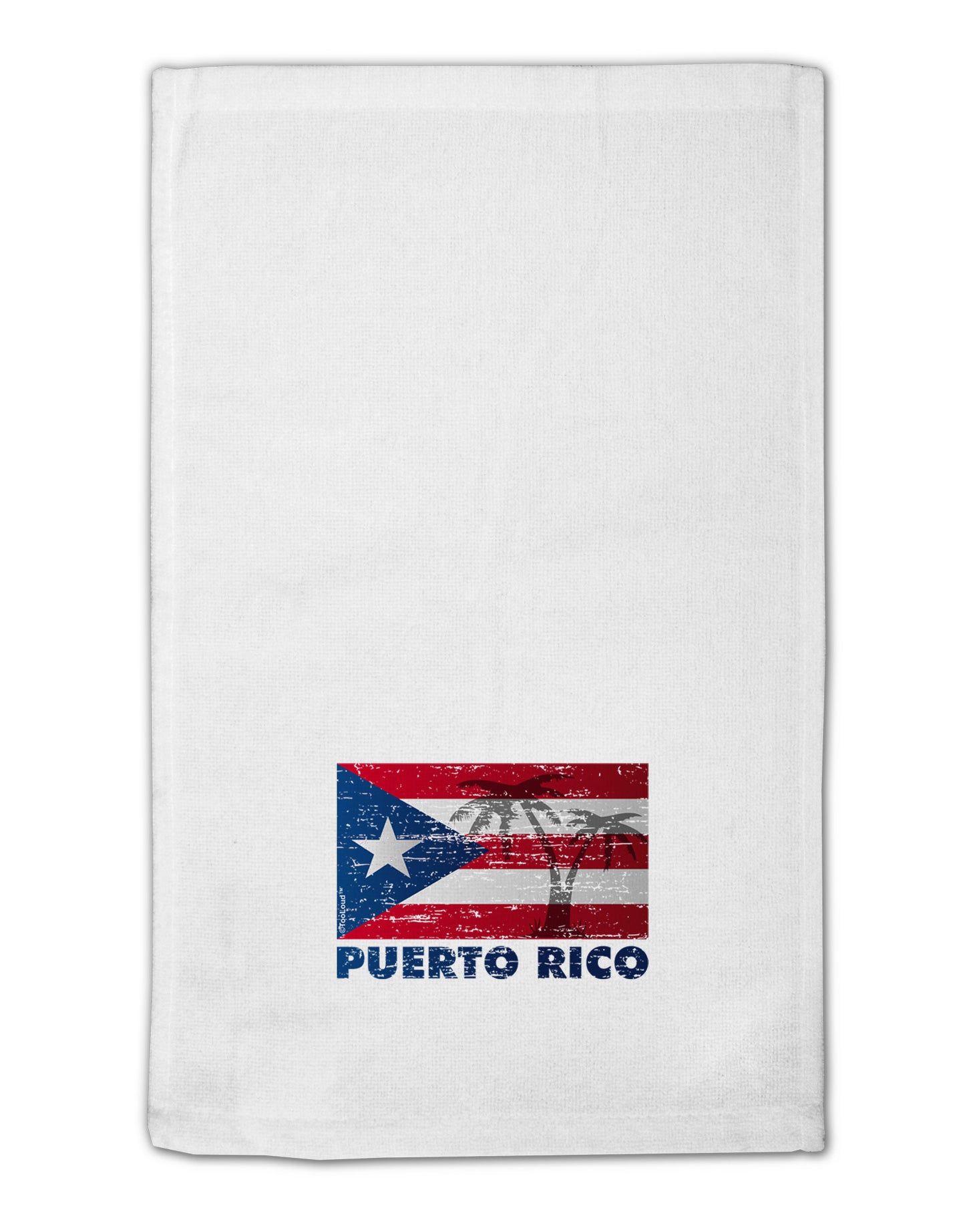 Distressed Puerto Rico Flag 11&#x22;x18&#x22; Dish Fingertip Towel-Fingertip Towel-TooLoud-White-Davson Sales