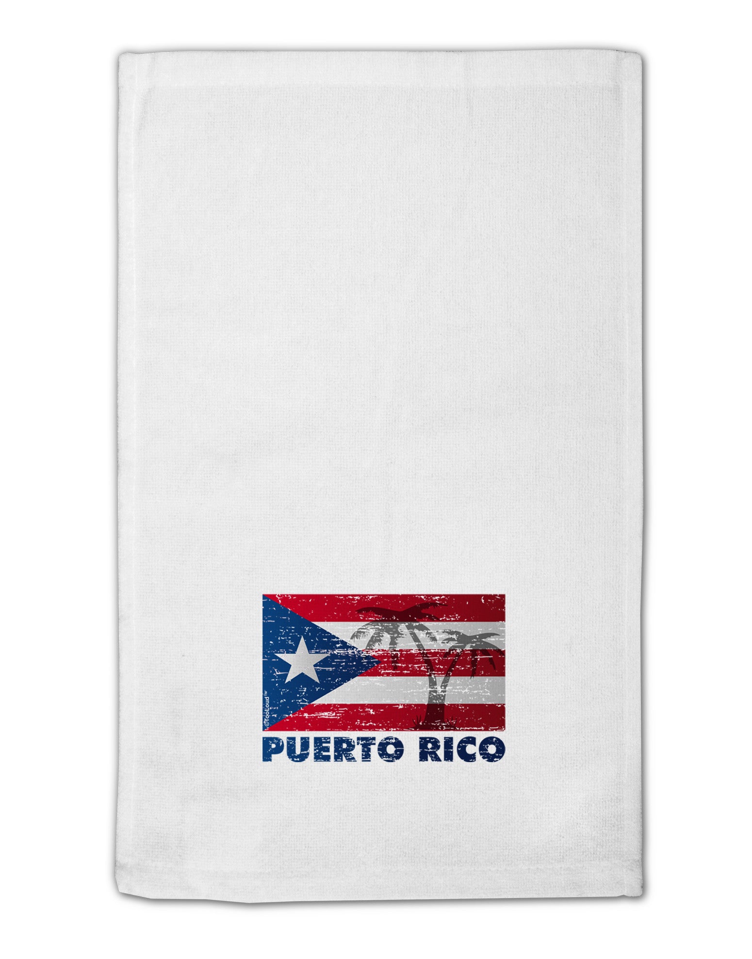Distressed Puerto Rico Flag 11&#x22;x18&#x22; Dish Fingertip Towel-Fingertip Towel-TooLoud-White-Davson Sales