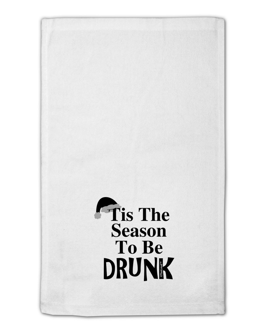 Season To Be Drunk BnW 11&#x22;x18&#x22; Dish Fingertip Towel-Fingertip Towel-TooLoud-White-Davson Sales