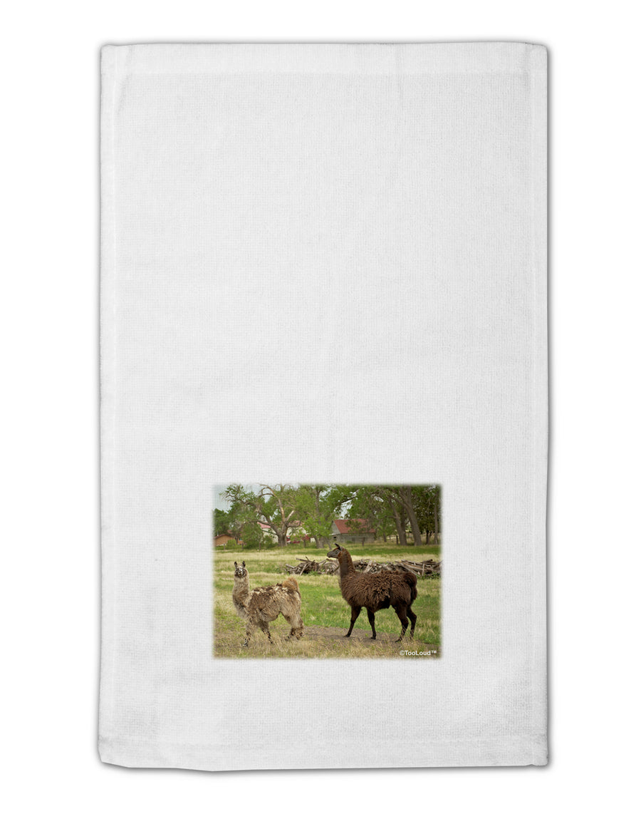 Standing Llamas 11&#x22;x18&#x22; Dish Fingertip Towel by TooLoud-Fingertip Towel-TooLoud-White-Davson Sales