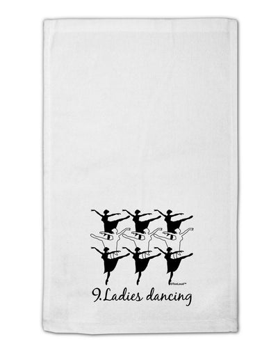 Nine Ladies Dancing Text 11&#x22;x18&#x22; Dish Fingertip Towel-Fingertip Towel-TooLoud-White-Davson Sales