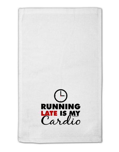 Running Late Is My Cardio 11&#x22;x18&#x22; Dish Fingertip Towel-Fingertip Towel-TooLoud-White-Davson Sales