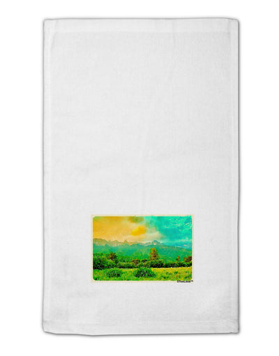 Mountain Sunset Watercolor 11&#x22;x18&#x22; Dish Fingertip Towel-Fingertip Towel-TooLoud-White-Davson Sales