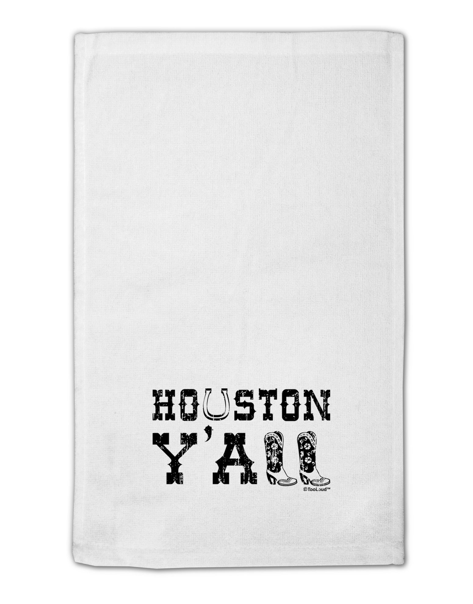 Houston Y'all - Boots - Texas Pride 11&#x22;x18&#x22; Dish Fingertip Towel by TooLoud-Fingertip Towel-TooLoud-White-Davson Sales