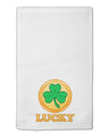 Shamrock Button - Lucky 11&#x22;x18&#x22; Dish Fingertip Towel by TooLoud-Fingertip Towel-TooLoud-White-Davson Sales