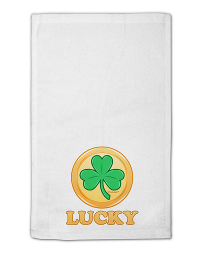 Shamrock Button - Lucky 11&#x22;x18&#x22; Dish Fingertip Towel by TooLoud-Fingertip Towel-TooLoud-White-Davson Sales