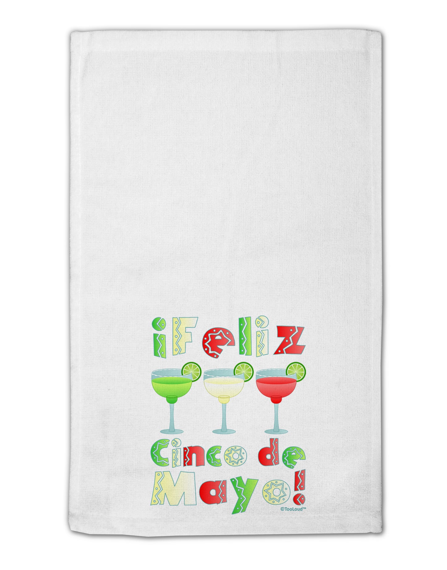 Margaritas - Mexican Flag Colors - Feliz Cinco de Mayo 11&#x22;x18&#x22; Dish Fingertip Towel by TooLoud-Fingertip Towel-TooLoud-White-Davson Sales