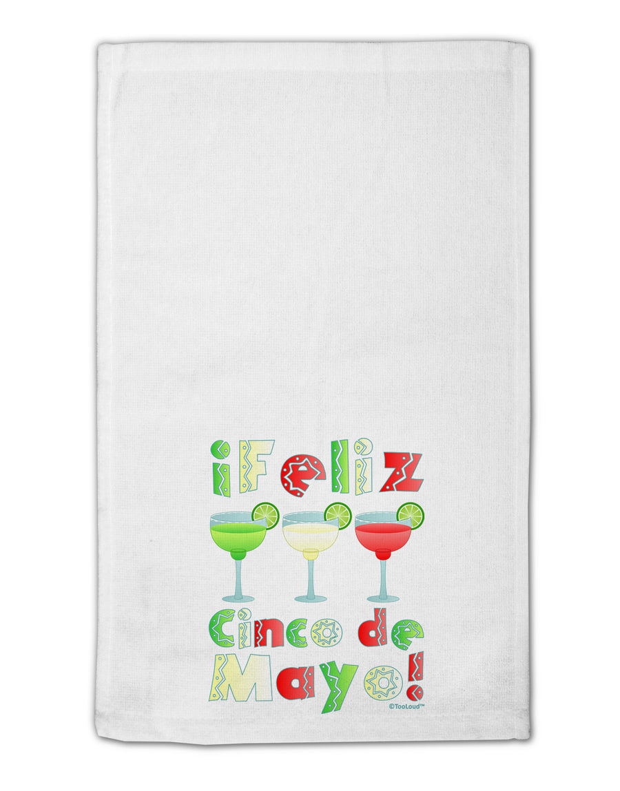 Margaritas - Mexican Flag Colors - Feliz Cinco de Mayo 11&#x22;x18&#x22; Dish Fingertip Towel by TooLoud-Fingertip Towel-TooLoud-White-Davson Sales