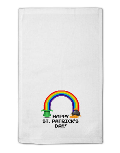 Pixel Pot of Gold St Patrick Text 11&#x22;x18&#x22; Dish Fingertip Towel-Fingertip Towel-TooLoud-White-Davson Sales