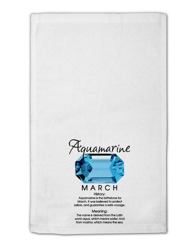 Birthstone Aquamarine 11&#x22;x18&#x22; Dish Fingertip Towel by TooLoud-Fingertip Towel-TooLoud-White-Davson Sales