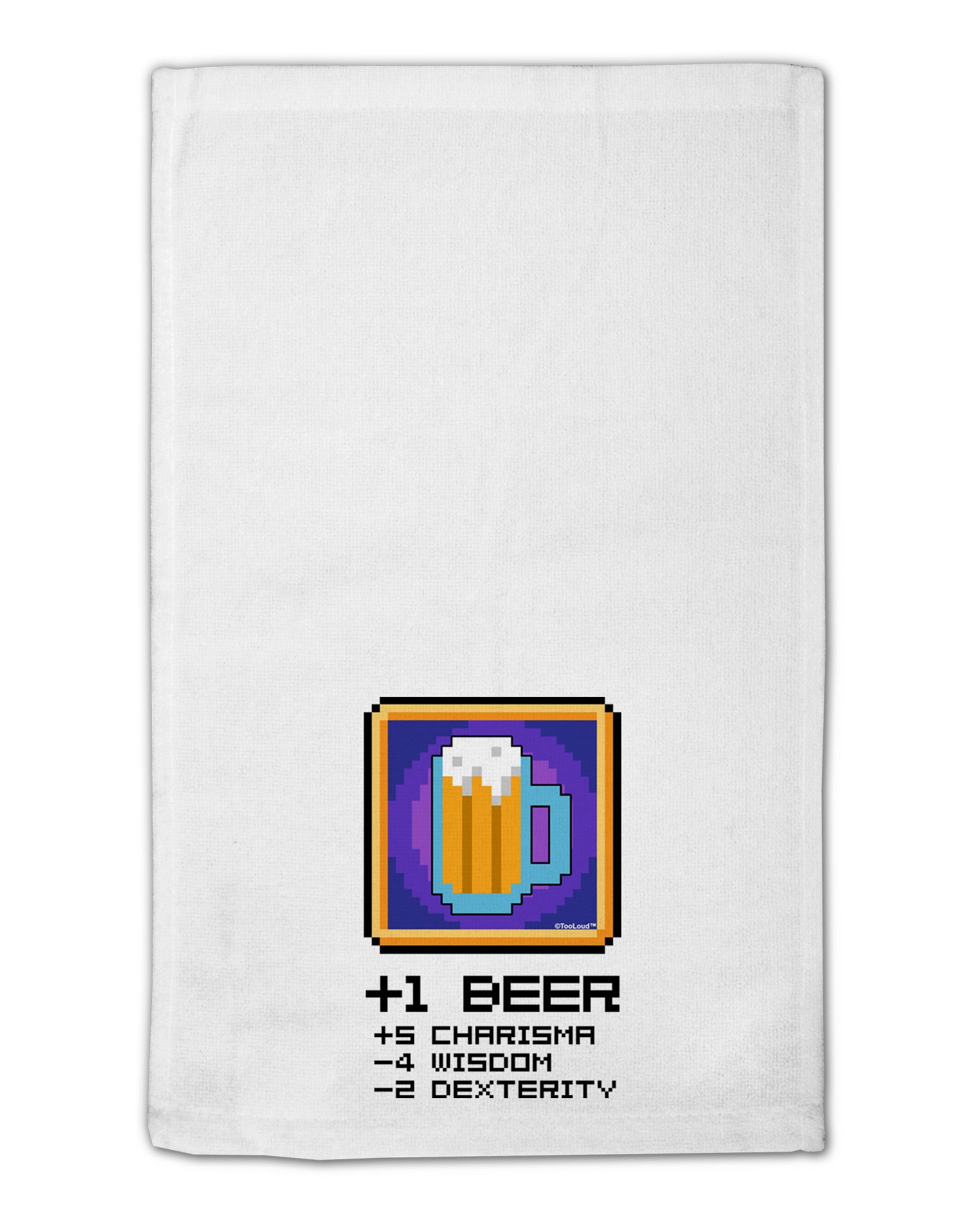 Pixel Beer Item 11&#x22;x18&#x22; Dish Fingertip Towel-Fingertip Towel-TooLoud-White-Davson Sales