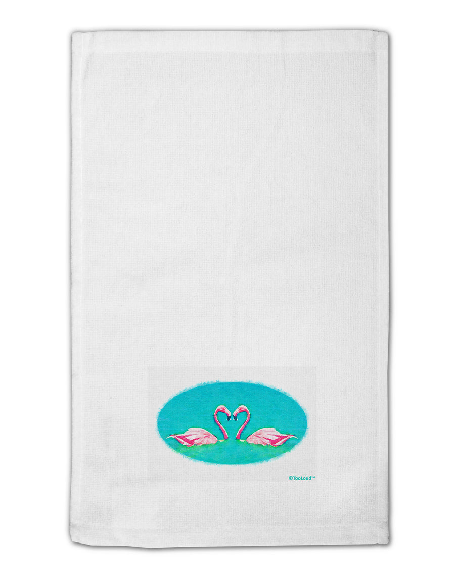 Love Birds - Flamingos Watercolor 11&#x22;x18&#x22; Dish Fingertip Towel-Fingertip Towel-TooLoud-White-Davson Sales