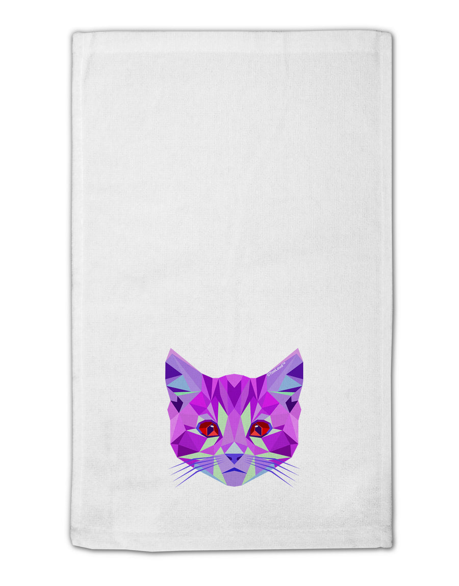 Geometric Kitty Purple 11&#x22;x18&#x22; Dish Fingertip Towel-Fingertip Towel-TooLoud-White-Davson Sales