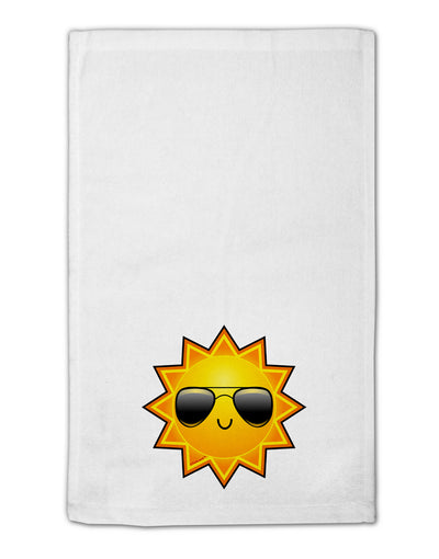 Sun With Sunglasses 11&#x22;x18&#x22; Dish Fingertip Towel by TooLoud-Fingertip Towel-TooLoud-White-Davson Sales