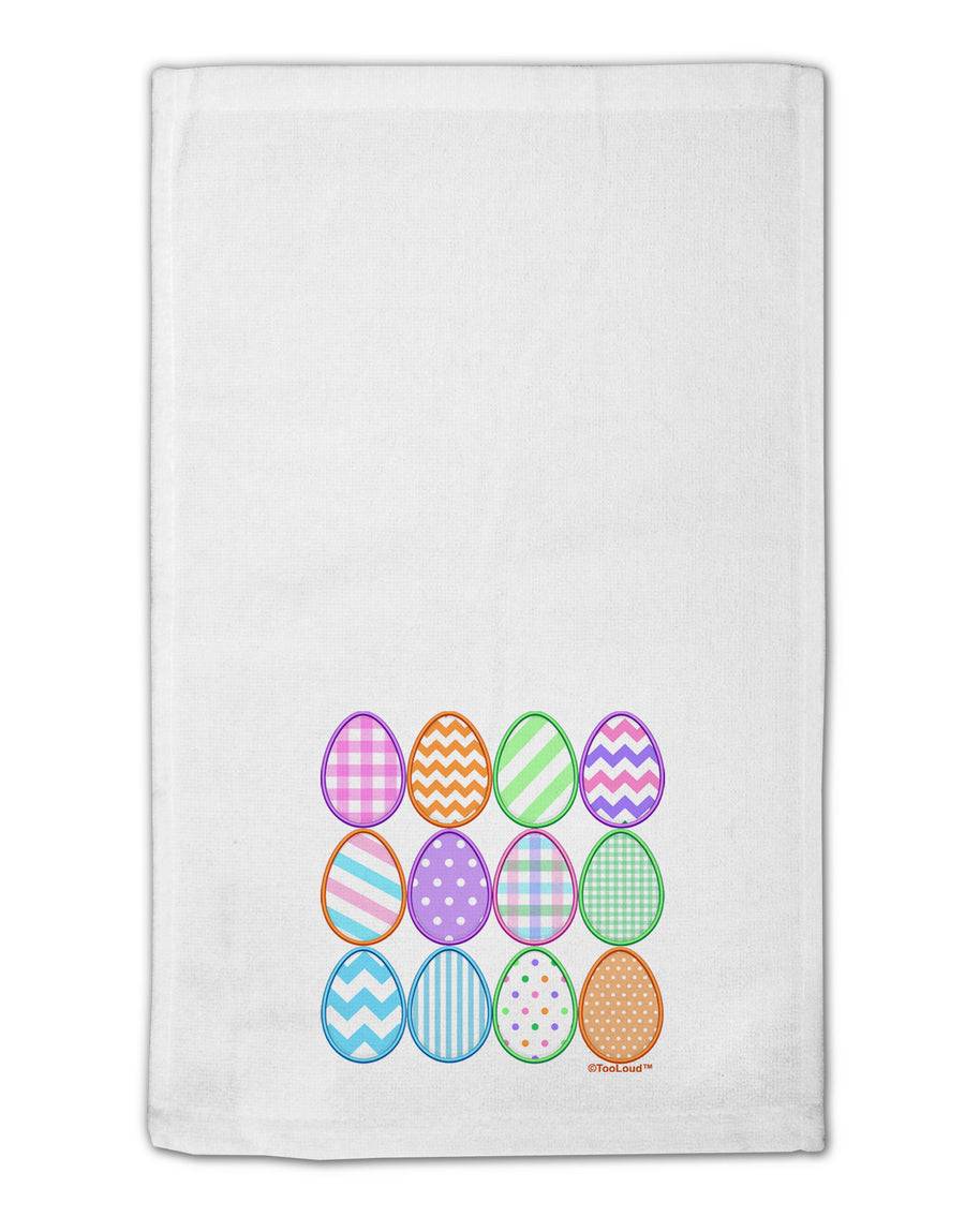 Cute Faux Applique Easter Eggs 11&#x22;x18&#x22; Dish Fingertip Towel-Fingertip Towel-TooLoud-White-Davson Sales