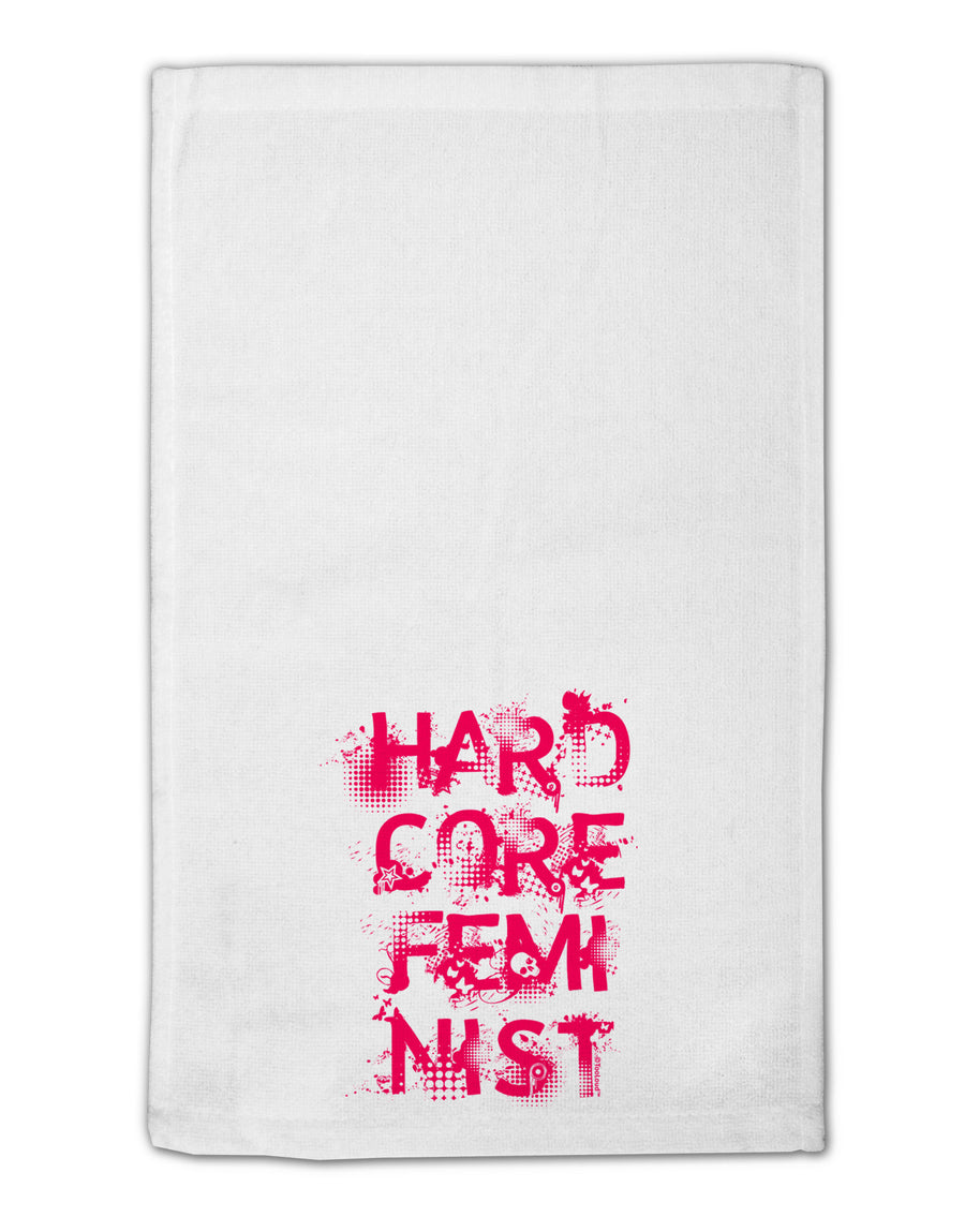 Hardcore Feminist - Pink 11&#x22;x18&#x22; Dish Fingertip Towel-Fingertip Towel-TooLoud-White-Davson Sales