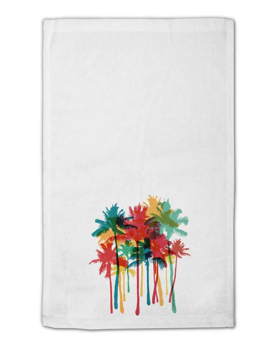 Paint Splash Palm Trees 11&#x22;x18&#x22; Dish Fingertip Towel-Fingertip Towel-TooLoud-White-Davson Sales