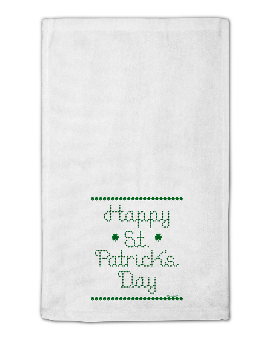 Happy St Patricks Day Clovers 11&#x22;x18&#x22; Dish Fingertip Towel-Fingertip Towel-TooLoud-White-Davson Sales