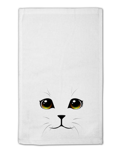 TooLoud Yellow Amber-Eyed Cute Cat Face 11&#x22;x18&#x22; Dish Fingertip Towel-Fingertip Towel-TooLoud-White-Davson Sales