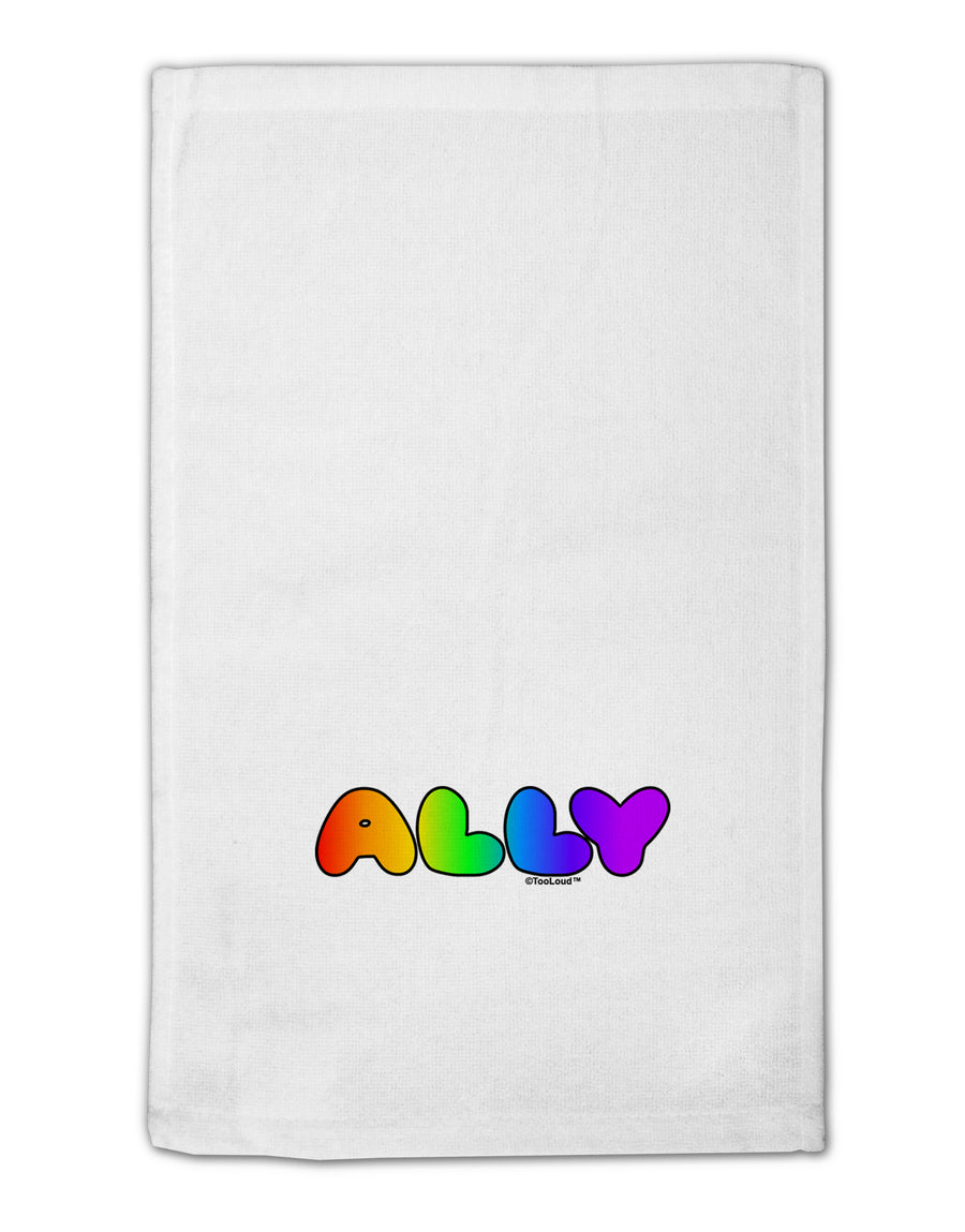 LGBT Ally Rainbow Text 11&#x22;x18&#x22; Dish Fingertip Towel by TooLoud-Fingertip Towel-TooLoud-White-Davson Sales