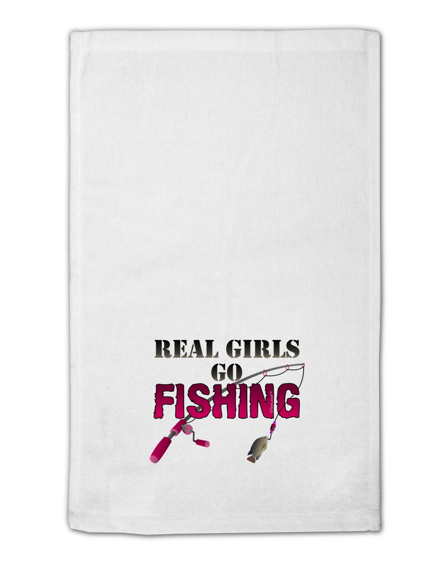 Real Girls Go Fishing 11&#x22;x18&#x22; Dish Fingertip Towel-Fingertip Towel-TooLoud-White-Davson Sales