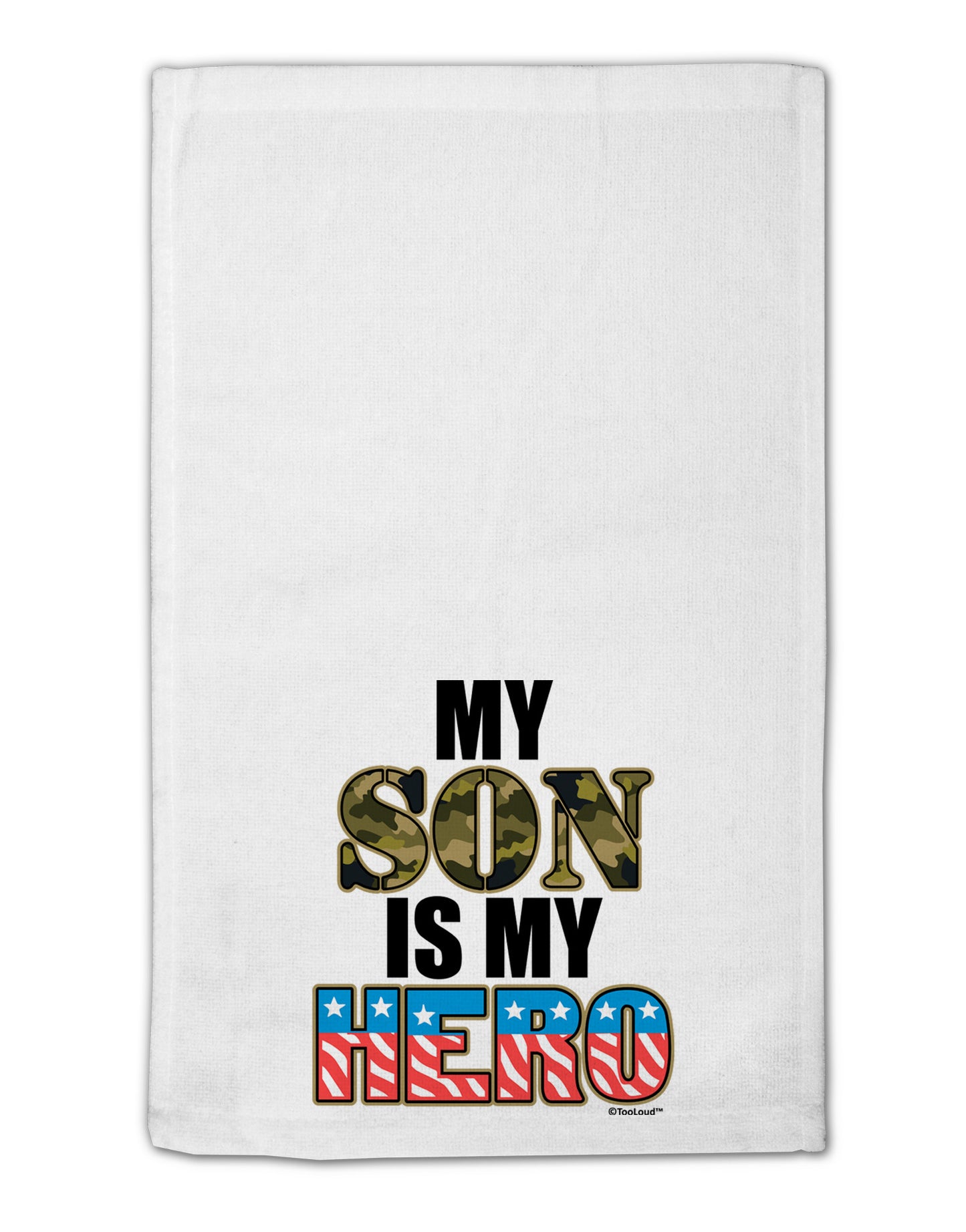 My Son is My Hero - Armed Forces 11&#x22;x18&#x22; Dish Fingertip Towel by TooLoud-Fingertip Towel-TooLoud-White-Davson Sales