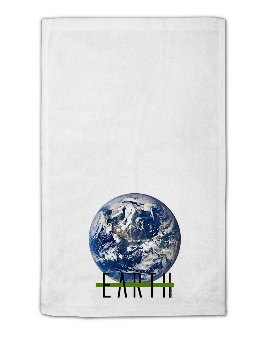 Planet Earth Text 11&#x22;x18&#x22; Dish Fingertip Towel by TooLoud-Fingertip Towel-TooLoud-White-Davson Sales