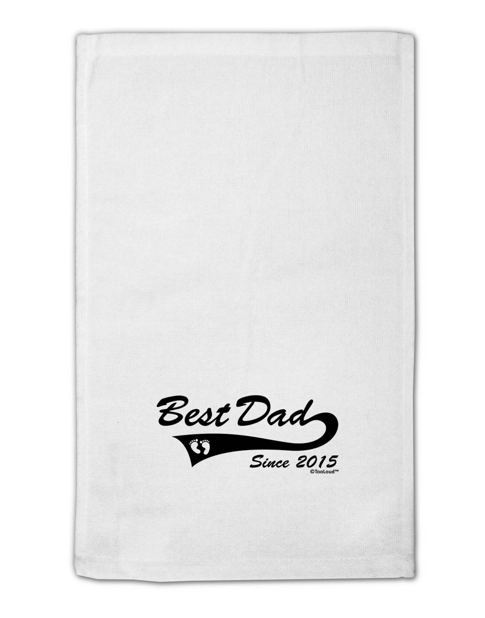 Best Dad Since 2015 11&#x22;x18&#x22; Dish Fingertip Towel by TooLoud-Fingertip Towel-TooLoud-White-Davson Sales