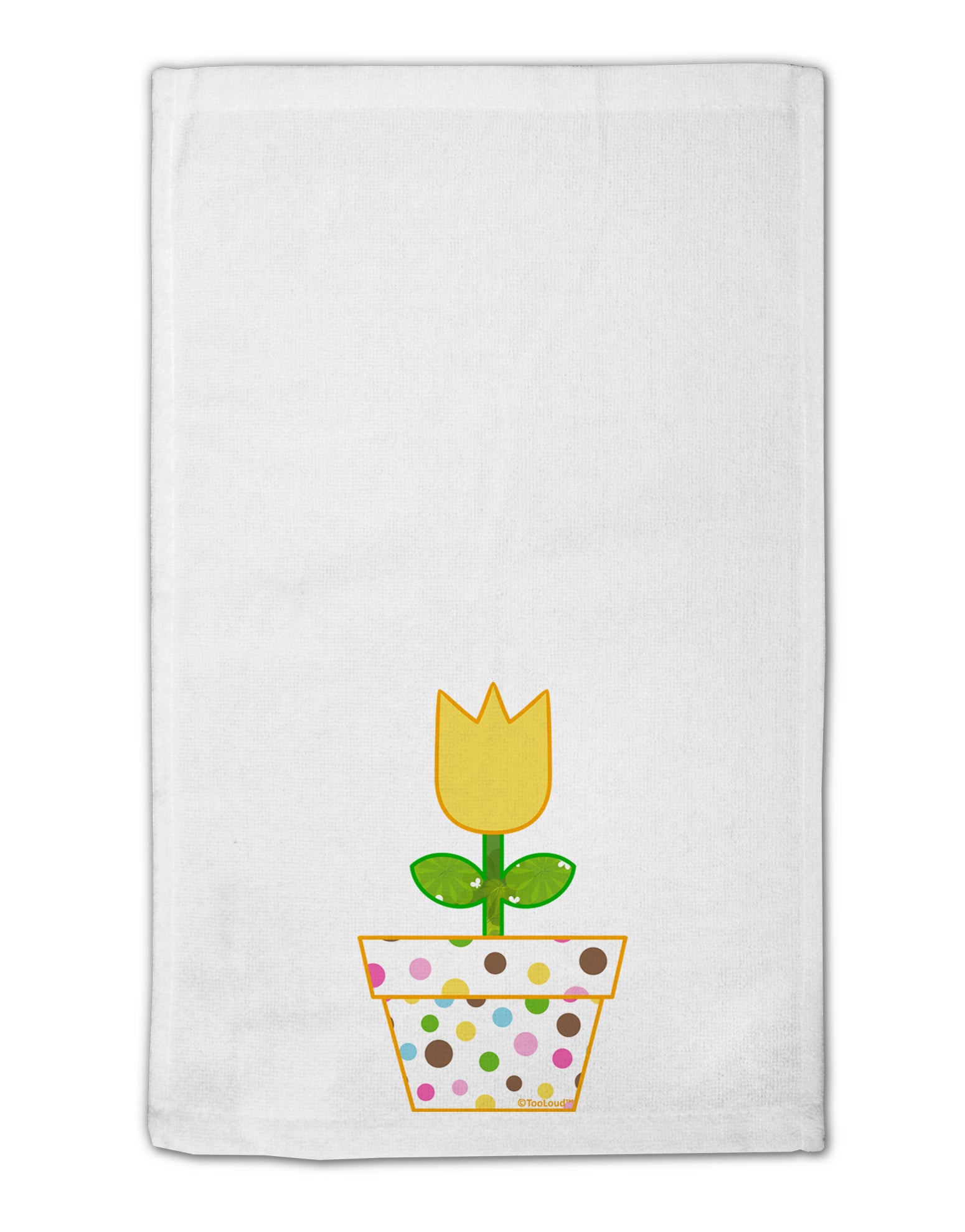 Easter Tulip Design - Yellow 11&#x22;x18&#x22; Dish Fingertip Towel by TooLoud-Fingertip Towel-TooLoud-White-Davson Sales