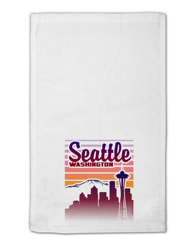 Seattle Washington Sunset 11&#x22;x18&#x22; Dish Fingertip Towel-Fingertip Towel-TooLoud-White-Davson Sales