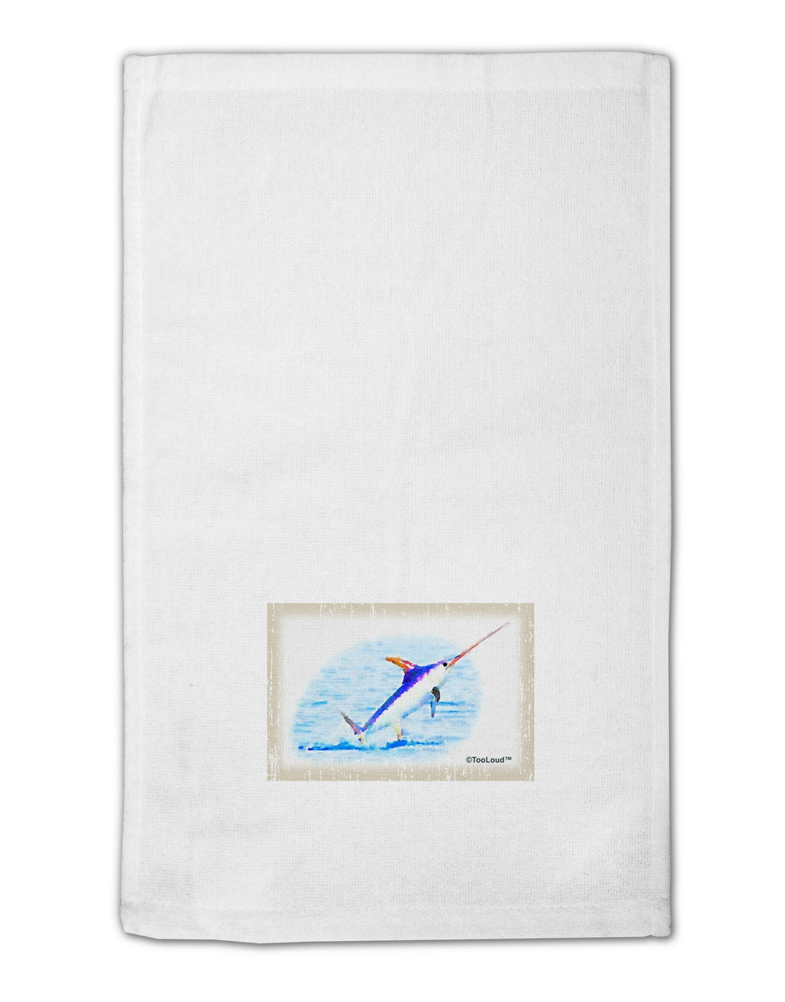 Swordfish Watercolor 11&#x22;x18&#x22; Dish Fingertip Towel-Fingertip Towel-TooLoud-White-Davson Sales
